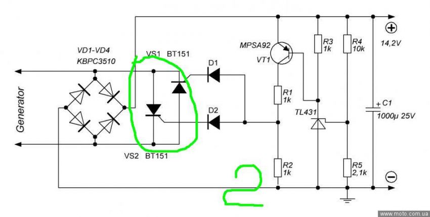 Схема реле регулятора мотоцикла минск
