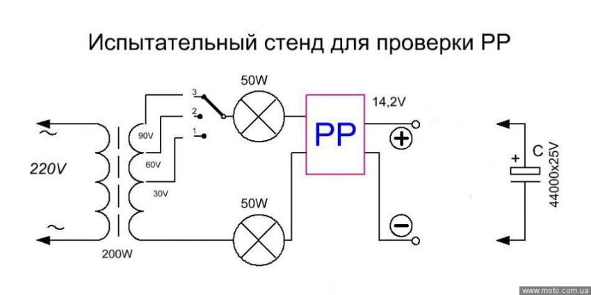 Схема не шунтирующего регулятора напряжения для плм