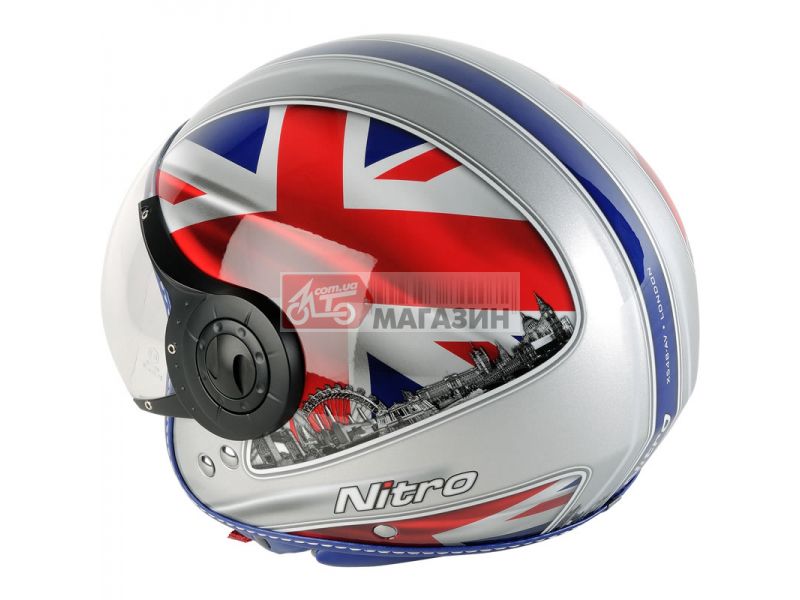 шлем nitro x548-av london white-red-blue (полулице