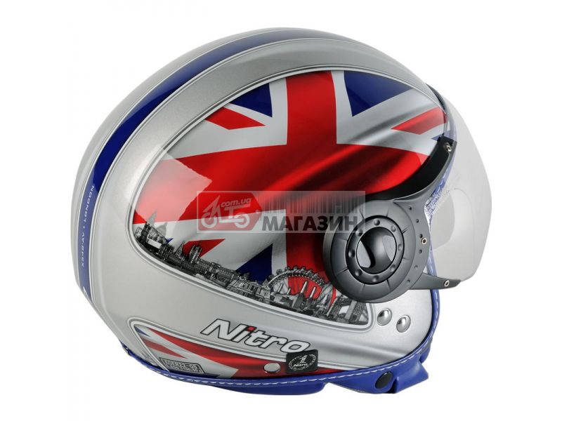 шлем nitro x548-av london white-red-blue (полулице