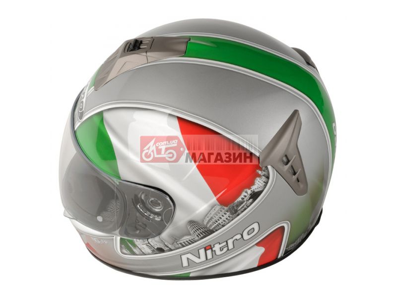 шлем nitro ngfp italy white-red-green (интеграл)