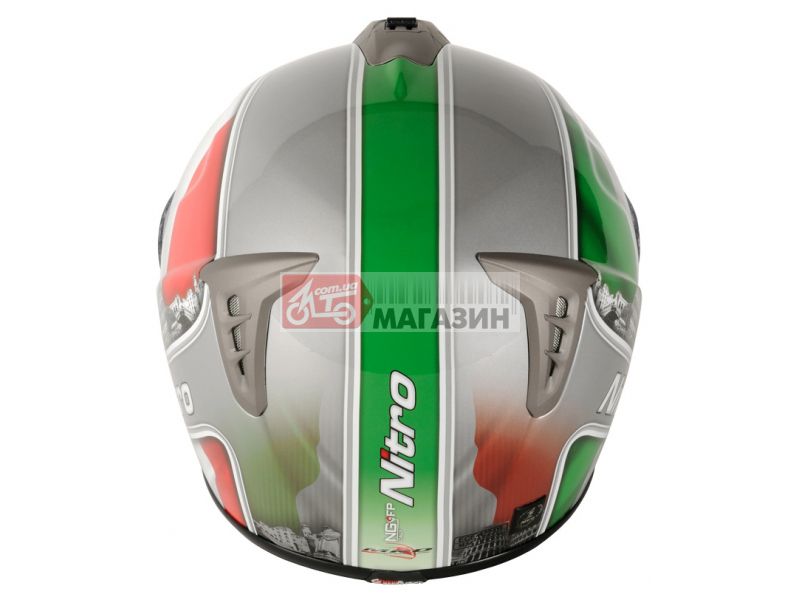 шлем nitro ngfp italy white-red-green (интеграл)