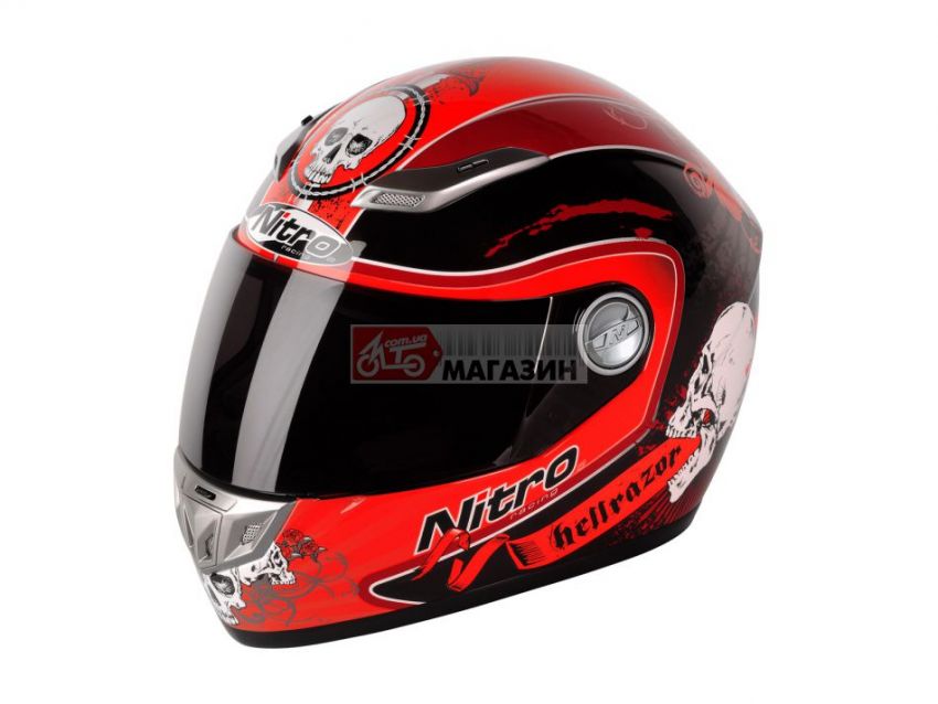 шлем nitro hellrazor red-black (интеграл)