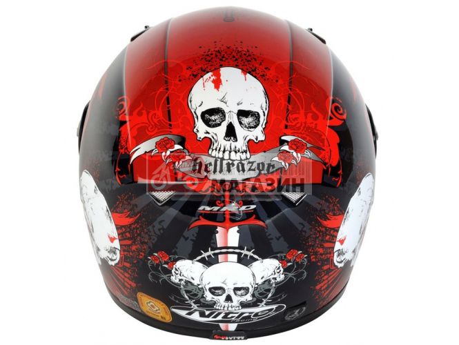 шлем nitro hellrazor red-black (интеграл)