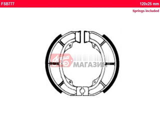 тормозные колодки барабанные ferodo fe fsb777
