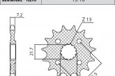 Зірка передня SUNSTAR SS 43115