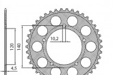 Задня зірка легкосплавная SUNSTAR SS 5-3497-45