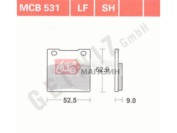тормозные колодки trw-lucas mcb 531 lf