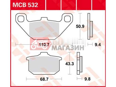 тормозные колодки trw-lucas mcb 532