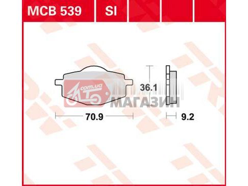 тормозные колодки trw-lucas mcb 539