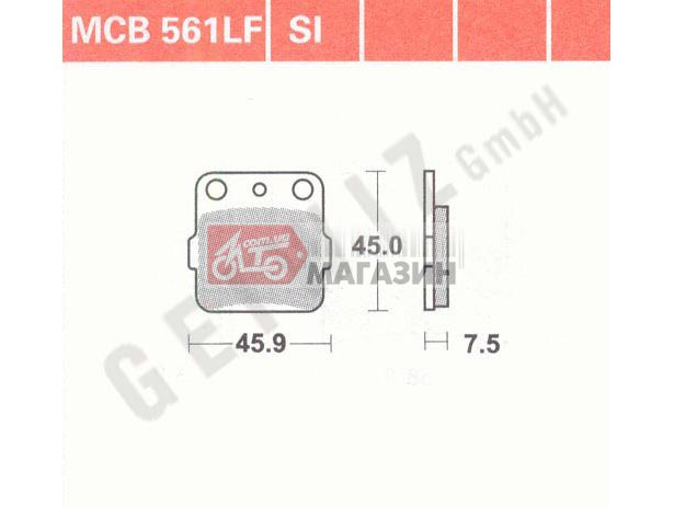 тормозные колодки trw-lucas mcb 561 si