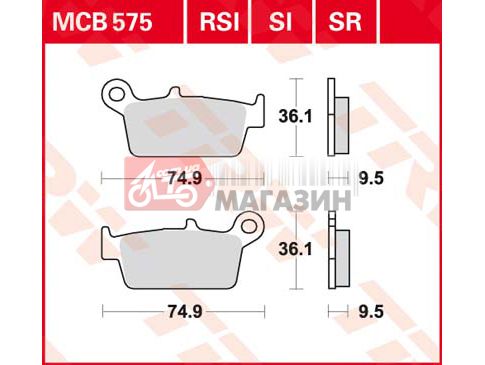 тормозные колодки trw-lucas mcb 575