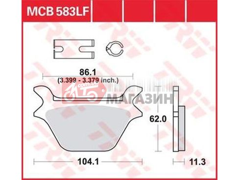 тормозные колодки trw-lucas  mcb 583 lf