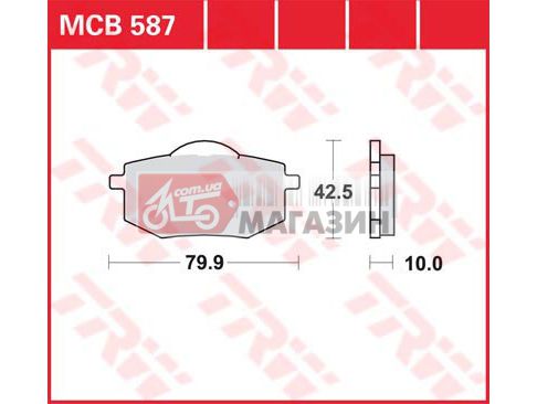тормозные колодки trw-lucas  mcb 587