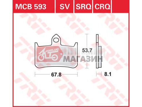 тормозные колодки дисковые trw-lucas  mcb 593 sv
