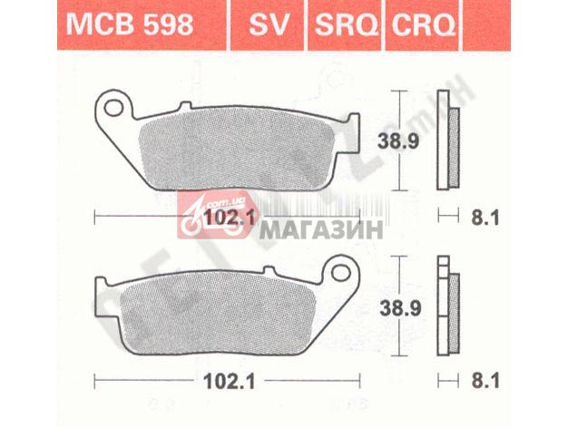 тормозные колодки дисковые trw-lucas  mcb 598