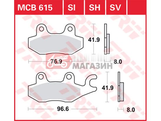 тормозные колодки дисковые trw-lucas  mcb 615