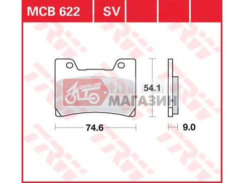 тормозные колодки дисковые trw-lucas  mcb 622sv