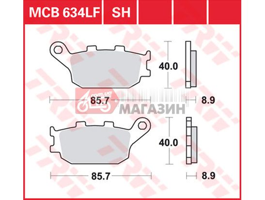 тормозные колодки дисковые trw-lucas  mcb 634