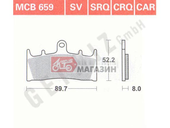 тормозные колодки дисковые trw-lucas  mcb 659 sv