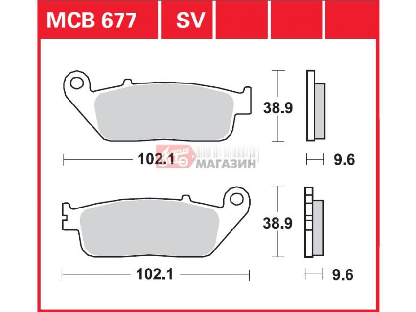 тормозные колодки дисковые trw-lucas mcb 677
