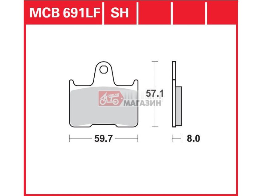 тормозные колодки дисковые trw-lucas mcb 691 sh