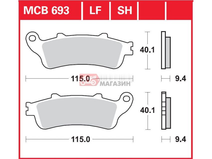 тормозные колодки дисковые trw-lucas mcb 693 srm