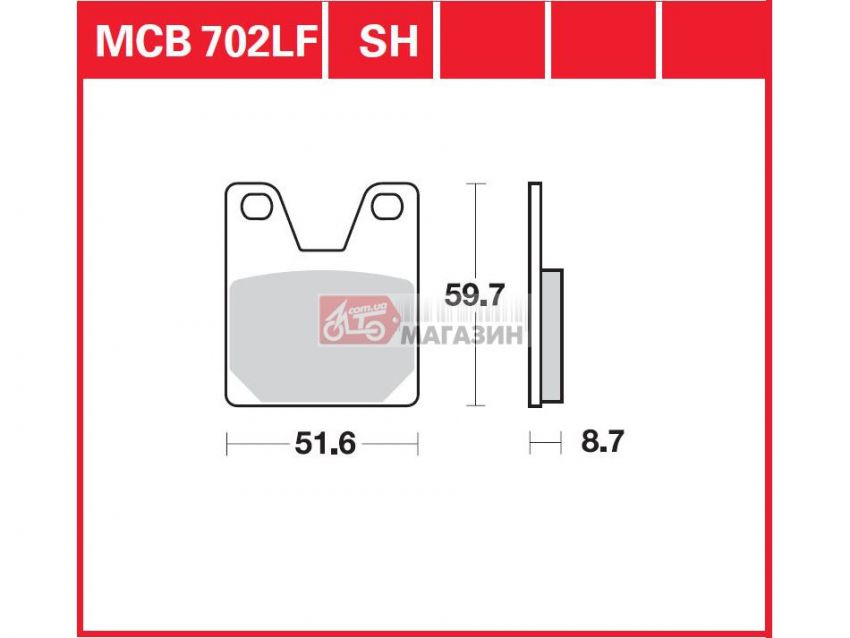 тормозные колодки дисковые trw-lucas mcb 702