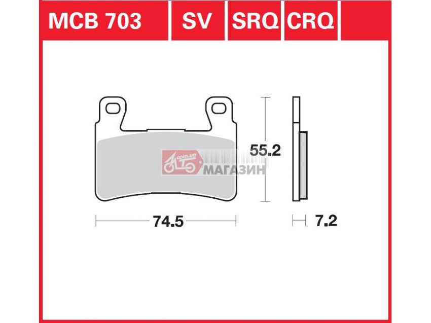 тормозные колодки дисковые trw-lucas mcb 703