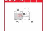 Гальмівні колодки дискові TRW-LUCAS MCB706