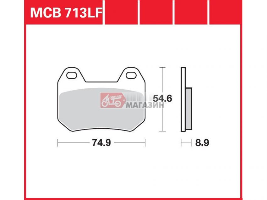 тормозные колодки дисковые trw-lucas mcb 713 lf