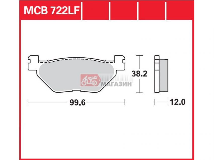 тормозные колодки дисковые trw-lucas mcb 722