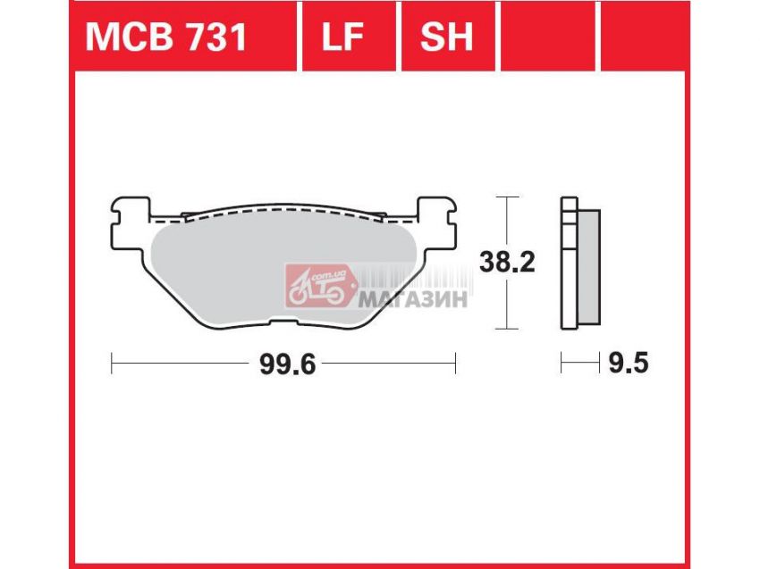 тормозные колодки дисковые trw-lucas mcb 731