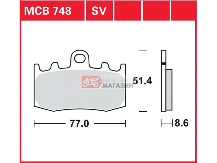 тормозные колодки дисковые trw-lucas mcb 748