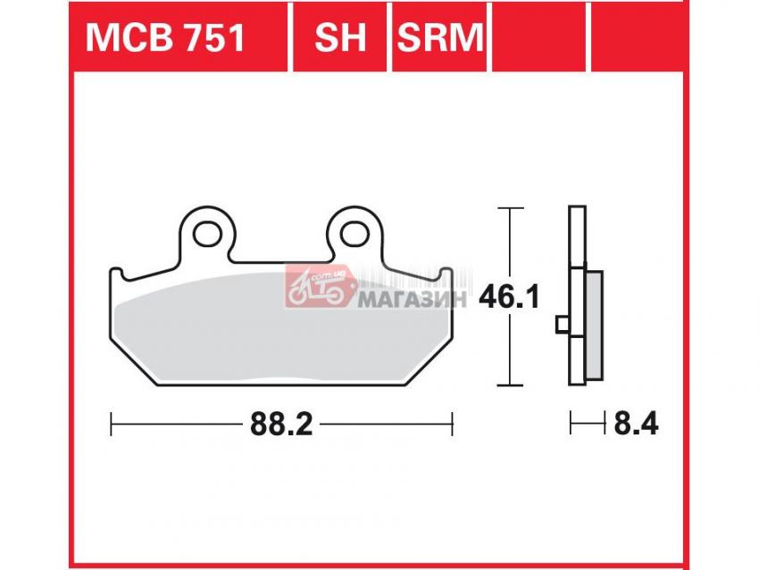 тормозные колодки дисковые trw-lucas mcb 751