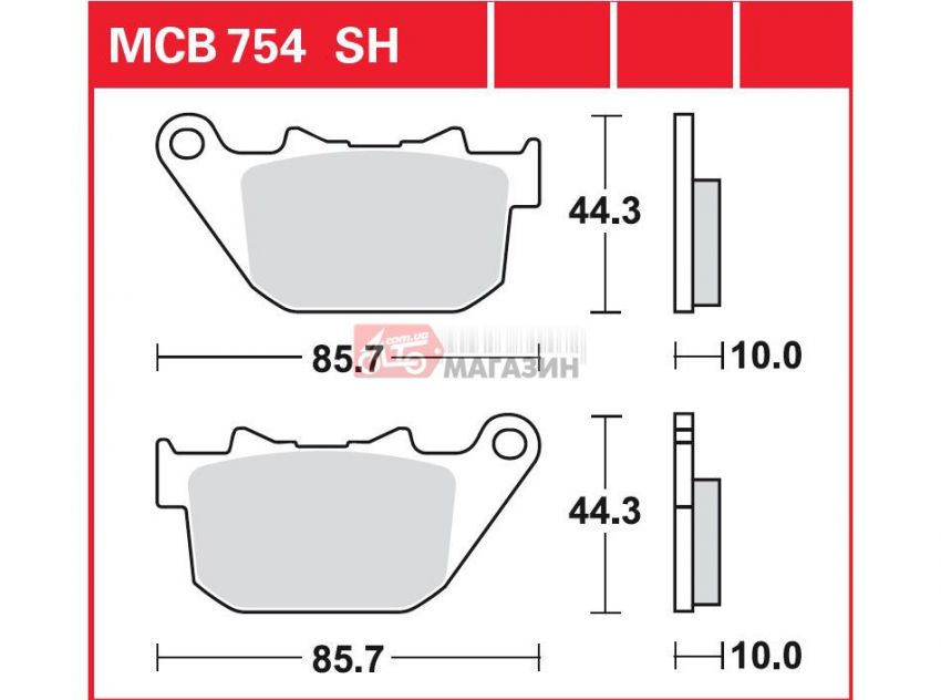 тормозные колодки дисковые trw-lucas mcb 754 sh