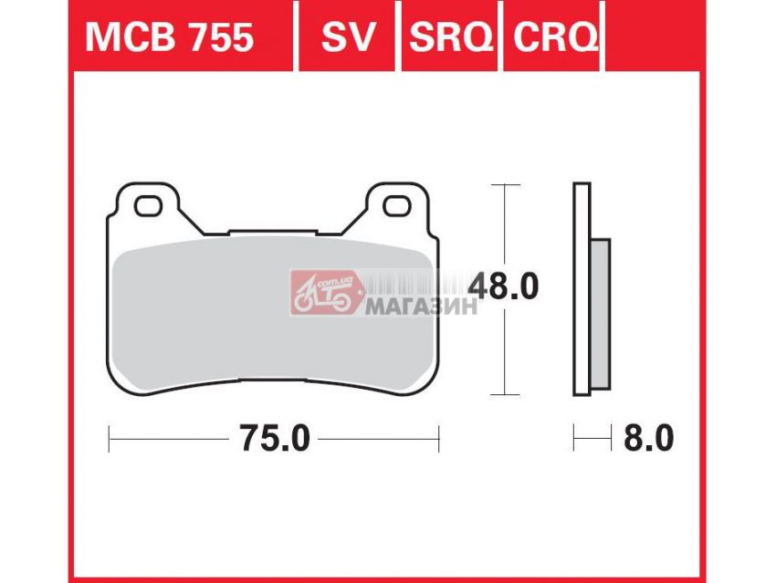 тормозные колодки дисковые trw-lucas mcb 755 sv
