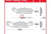 Гальмівні колодки дискові TRW-LUCAS MCB758SI