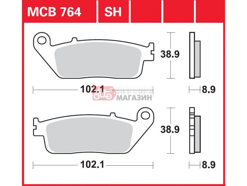 тормозные колодки дисковые trw-lucas mcb 764 sh