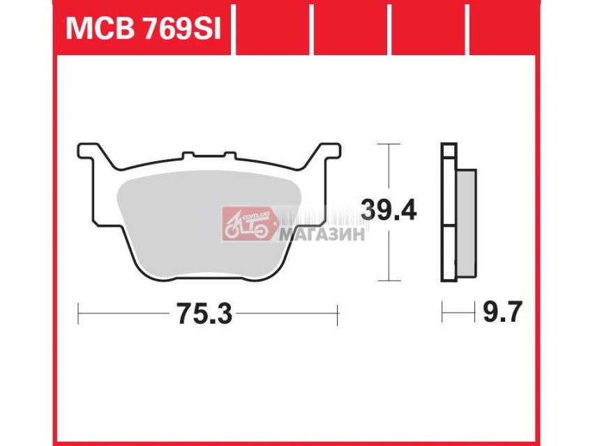 тормозные колодки дисковые trw-lucas mcb 769 si