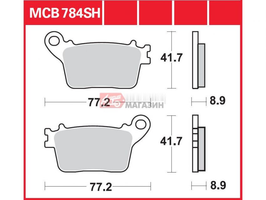 тормозные колодки дисковые trw-lucas mcb 784 sh