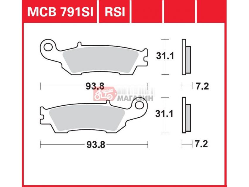 тормозные колодки дисковые trw-lucas mcb 791 si