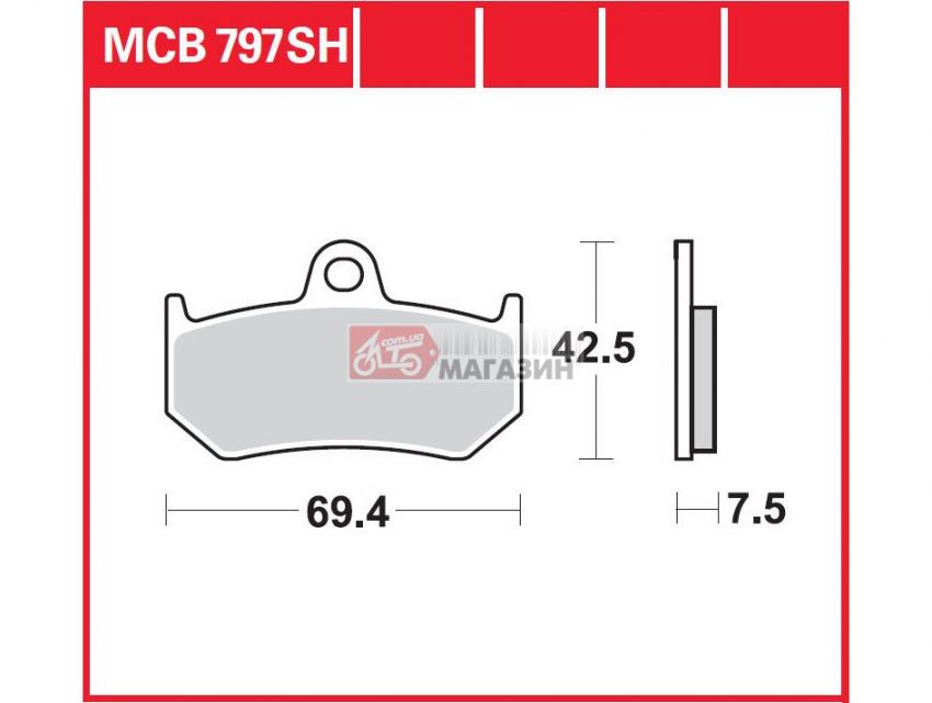 тормозные колодки дисковые trw-lucas mcb 797 sh