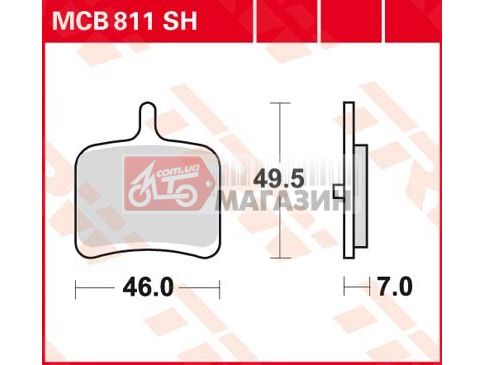 тормозные колодки дисковые trw-lucas mcb 811 sh