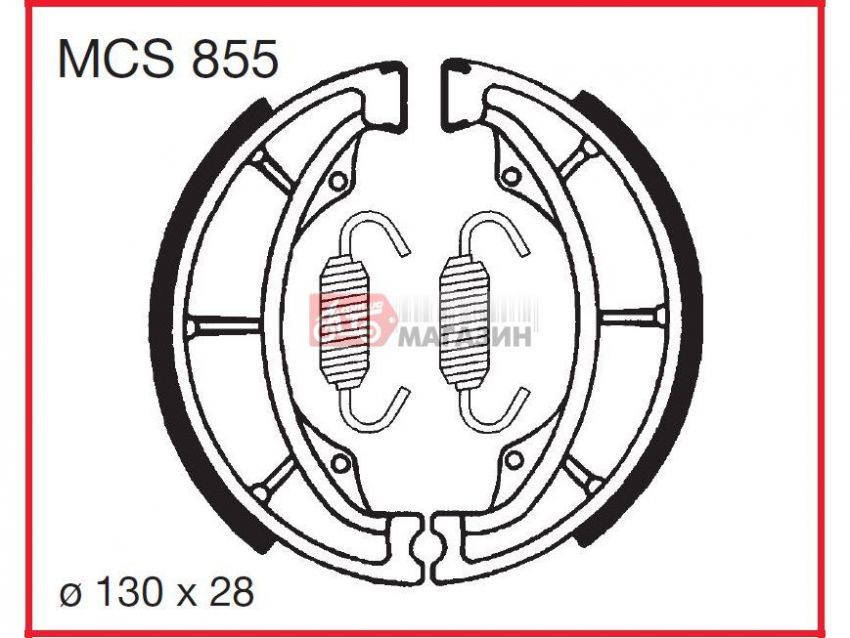 тормозные колодки барабанные trw-lucas mcs 855