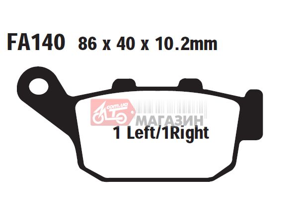 тормозные колодки дисковые ebc fa140v