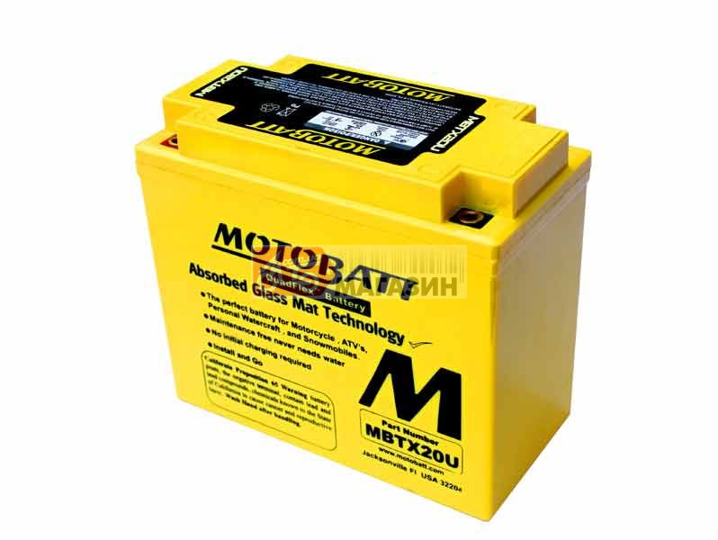 аккумуляторная батарея motobatt mbtx20u (agm)