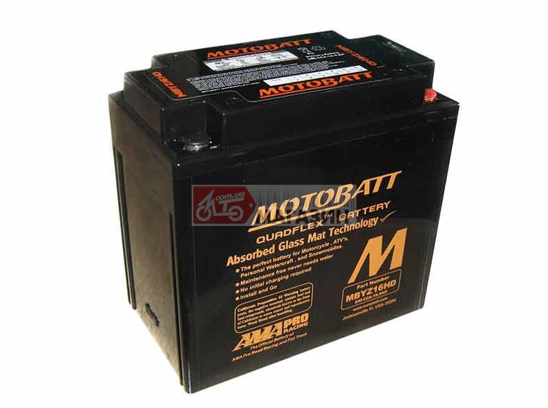 аккумуляторная батарея motobatt mbyz16hd (agm)