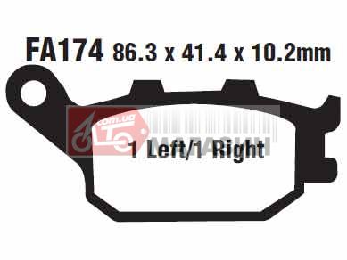 тормозные колодки дисковые ebc fa174hh