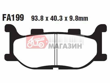 тормозные колодки дисковые ebc fa199v